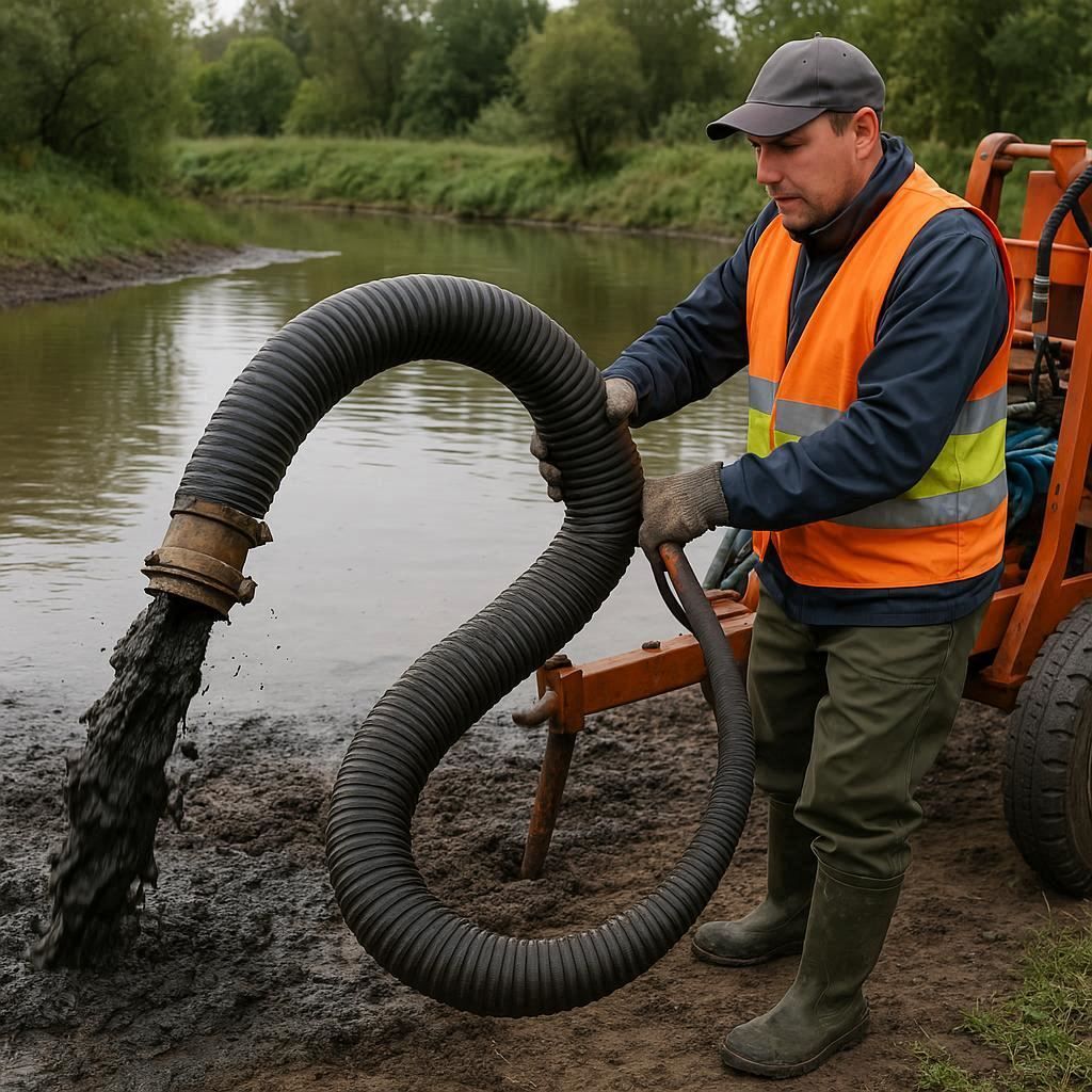 Очистка прудов и водоемов от ила в Новороссийске