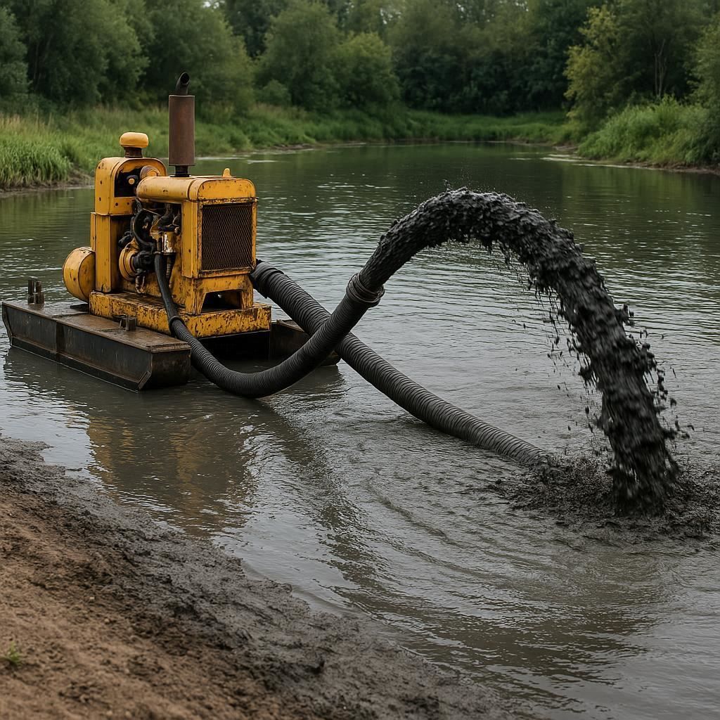 Очистка прудов и водоемов от ила в Новороссийске